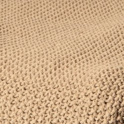 Plaid Perlestrik 125 x 150 cm. - Beige