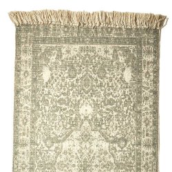 Gulvtppe Vintage m. Frynser - Mrk Gr