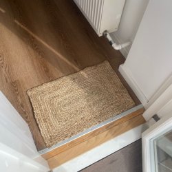 Flettet Jute Gulvtppe - Firkantet - Natur