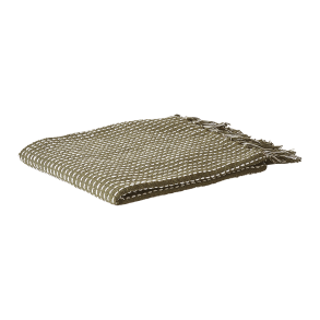 Dacore Plaid Bomuld 125 x 150 cm. - Grn m. Hvid Sting
