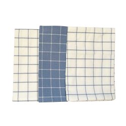 Dacore Viskestykke 50x70 cm. 3 stk. - Bl/Hvid Tern