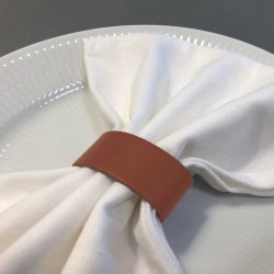 Dacore Servietringe Genbrugt Lder - 6 stk. - Brun