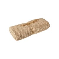 Bomuld Karklud Strik 27x27 cm - Beige