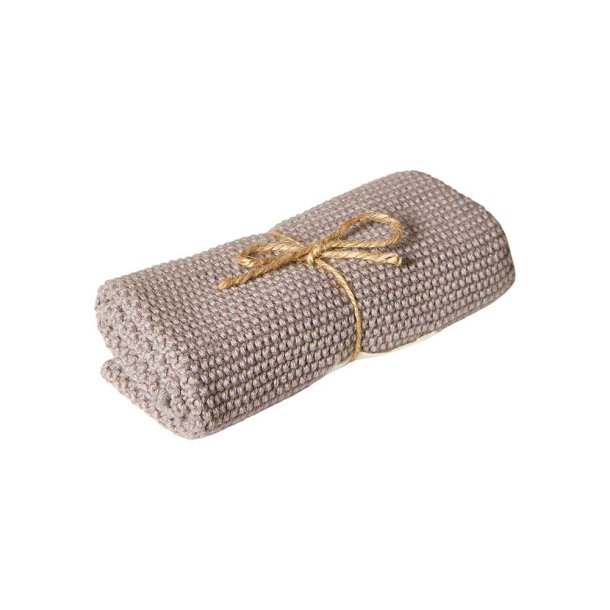 Bomuld Karklud Strik 27x27 cm - Lavendel