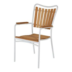 Dacore Eva Teak Havestol - Hvid