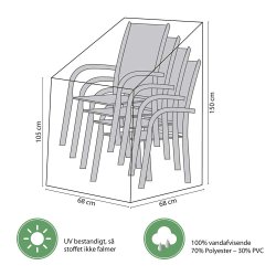 Dacore Luksus Overtrk Til Stabelstole - Sort