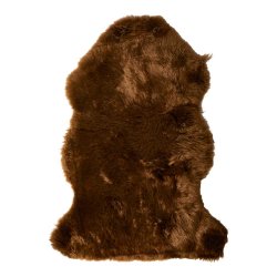 �gte New Zealandsk Lammeskind 85 x 55 cm - Brun