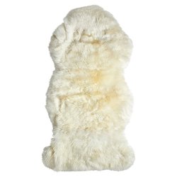 �gte New Zealandsk Lammeskind 140 x 70 cm - Hvid