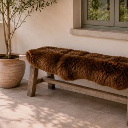 �gte New Zealandsk Lammeskind 140 x 70 cm - Brun