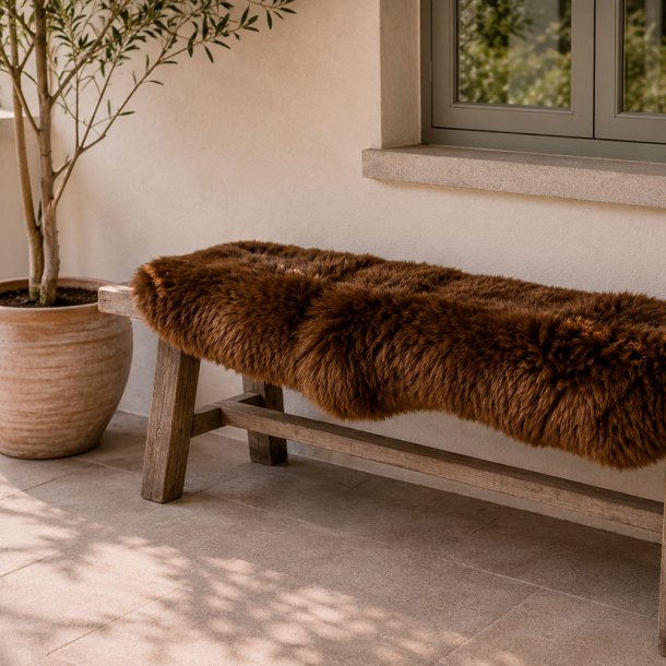 �gte New Zealandsk Lammeskind 140 x 70 cm - Brun