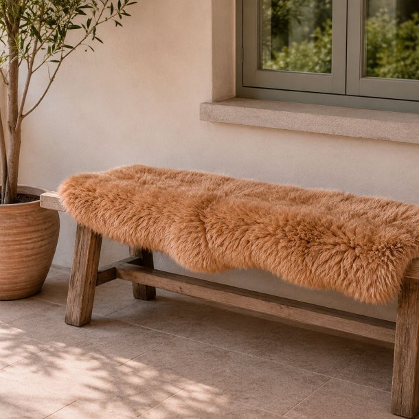 �gte New Zealandsk Lammeskind 140 x 70 cm - Taupe