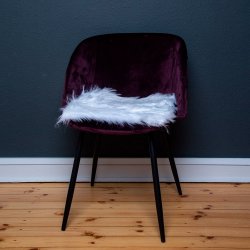 Dacore Sdehynde Imiteret Lammeskind 40 x 40 cm. - Hvid