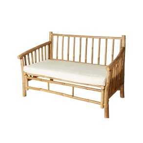 Bambus Sofa m. Hynde - 2 Personer - 120 cm.