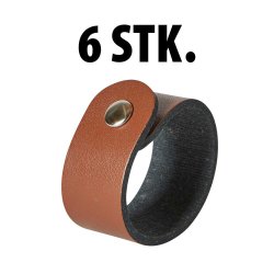 Dacore Servietringe Genbrugt Lder - 6 stk. - Brun