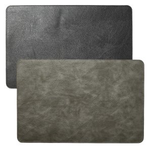 Dacore Dkkeserviet Rektangulr Imiteret Lder - Bld - Gr/Sort