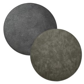 Dacore Dkkeserviet Rund Imiteret Lder - Bld - Gr/Sort