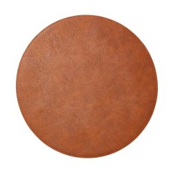 Dacore Dkkeserviet Rund Imiteret Lder - Bld - Cognac/Natur