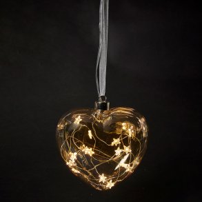 Dacore Glashjerte Med LED Lyskde - 15 cm - Klar