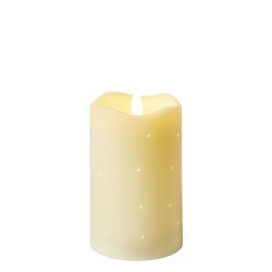 Dacore LED Twinkle Bloklys 7,5 x H12,5 cm. - Creme