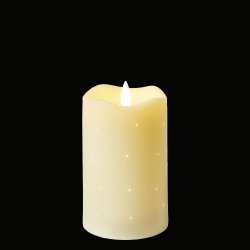 Dacore LED Twinkle Bloklys 7,5 x H12,5 cm. - Creme