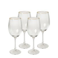 Dacore Hvidvinsglas Med Guldkant 35 cl. - 4 stk.