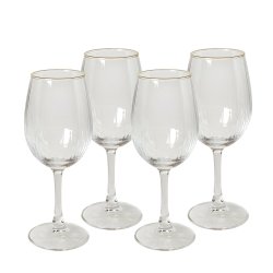 Dacore Rdvinsglas Med Guldkant 45 cl. - 4 stk.