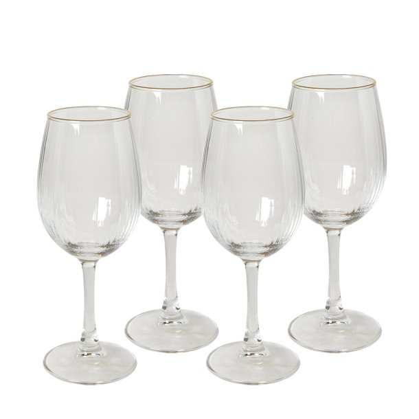 Dacore Rdvinsglas Med Guldkant 45 cl. - 4 stk.