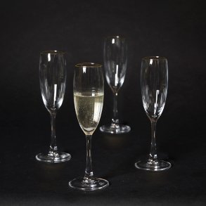Dacore Champagneglas Med Guldkant 19 cl. - 4 stk.