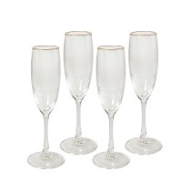 Dacore Champagneglas Med Guldkant 19 cl. - 4 stk.