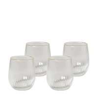 Dacore Vandglas Med Guldkant 35 cl. - 4 stk.