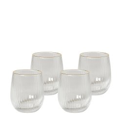 Dacore Vandglas Med Guldkant 35 cl. - 4 stk.
