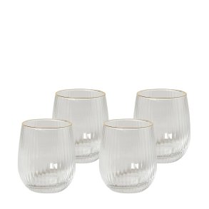 Dacore Vandglas Med Guldkant 35 cl. - 4 stk.