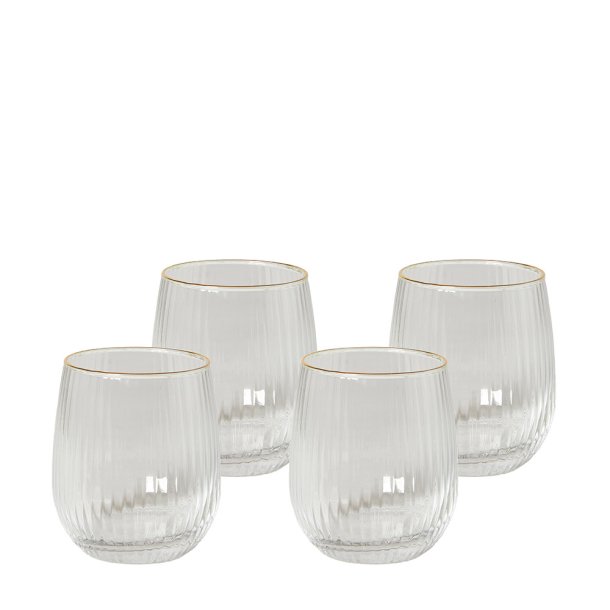 Dacore Vandglas Med Guldkant 35 cl. - 4 stk.
