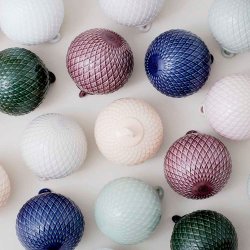 Lyngby Porceln Rhombe Dekorationskugle - Nude