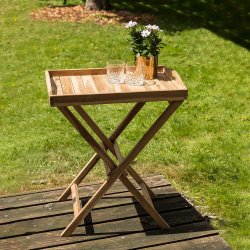 Dacore Jepara Teak Bakkebord - 65 x 40cm.