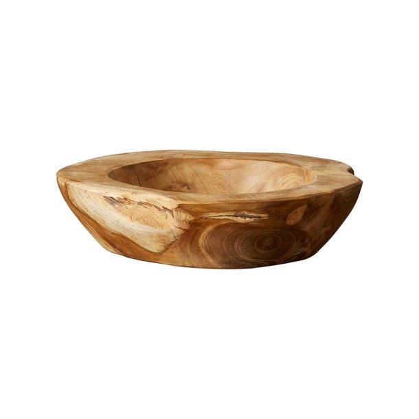 Bordskl Rustik Teakrod - 25 cm.