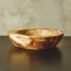 Bordskl Rustik Teakrod - 25 cm.