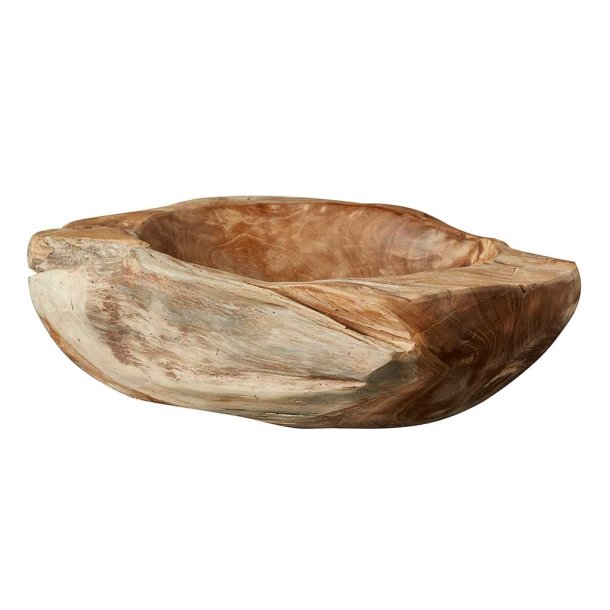 Bordskl Rustik Teakrod - 40 cm.