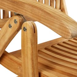 Dacore Boston Teak Cafst - Positionstole + 70 x 70 cm. Cafbord