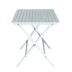 Dacore Tokyo Akacietr Cafst - Foldestole + 60 x 60 cm. Cafbord - Hvid