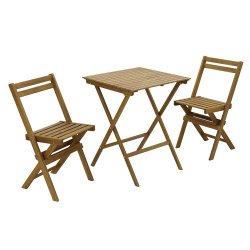 Dacore Tokyo Akacietr Cafst - Foldestole + 60 x 60 cm. Cafbord