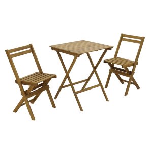 Dacore Tokyo Akacietr Cafst - Foldestole + 60 x 60 cm. Cafbord