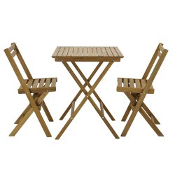 Dacore Tokyo Akacietr Cafst - Foldestole + 60 x 60 cm. Cafbord