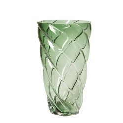 Vase Twist - 28 cm. - Gr�n Glas