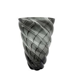 Vase Twist - 28 cm. - Gr� Glas