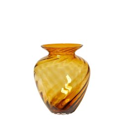 Vase Swirl - 25 cm. - Ravfarvet Glas