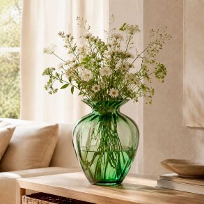 Vase Swirl - 25 cm. - Gr�n Glas