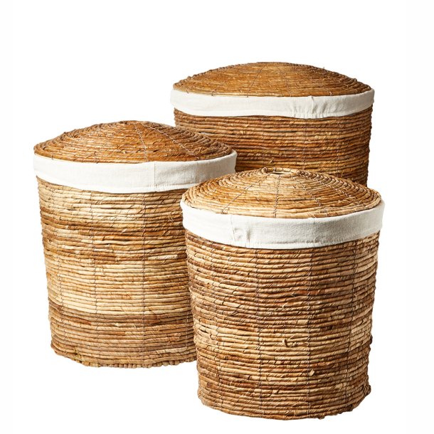 Vasketjskurvest i Bananblade - 3 Dele