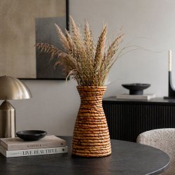 Vase i Flettet Bananblad - 31,5 cm