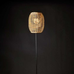 Flettet Solcelle Spyd Lanterne m. P�re - 80 cm - Natur